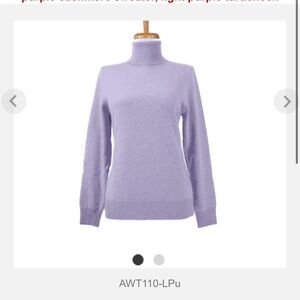 Hatch 100% Cashmere Maternity Size (2) Turtleneck Sweater Light Purple